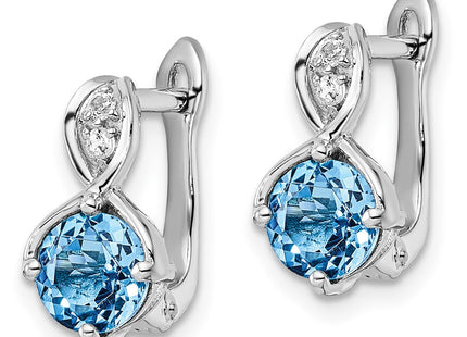 Sterling silver topaz earrings, alternate view