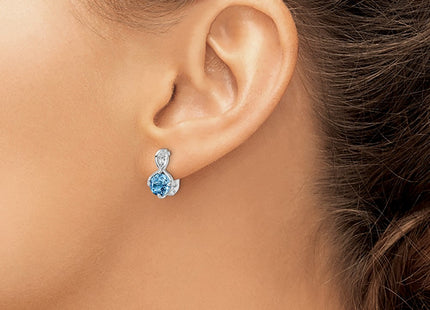 Sterling silver topaz earrings, another view