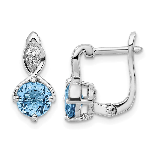Sterling silver topaz earrings