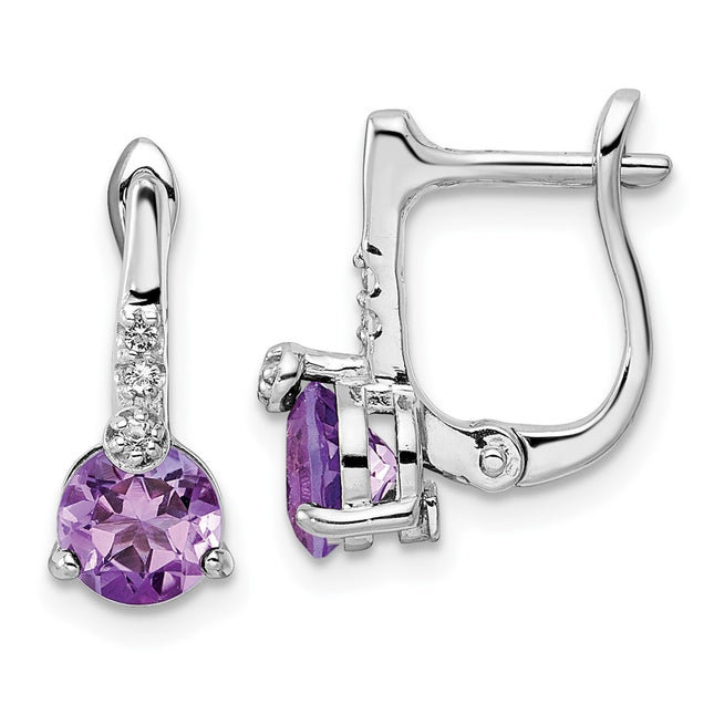 Sterling Silver Earrings Style QE16643AM - Classique Jewelry Inc.