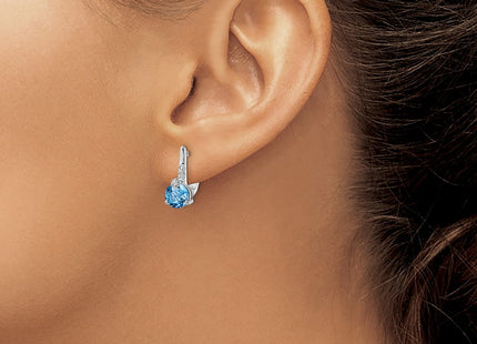 Sterling Silver Earrings Style QE16643BT - Classique Jewelry Inc.