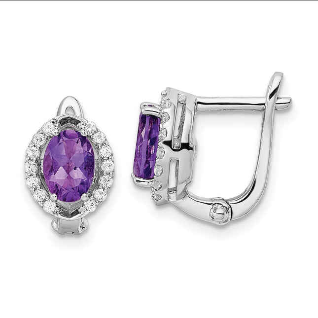 Sterling Silver Earrings Style QE16644AM - Classique Jewelry Inc.