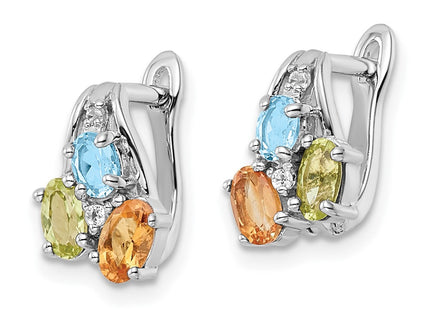 Sterling Silver Earrings Style QE16647RB - Classique Jewelry Inc.