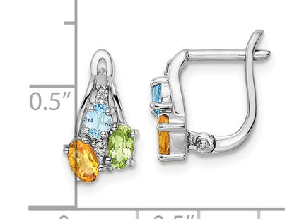 Sterling Silver Earrings Style QE16647RB - Classique Jewelry Inc.