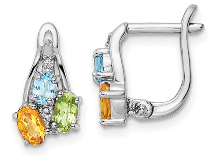 Sterling Silver Earrings Style QE16647RB - Classique Jewelry Inc.