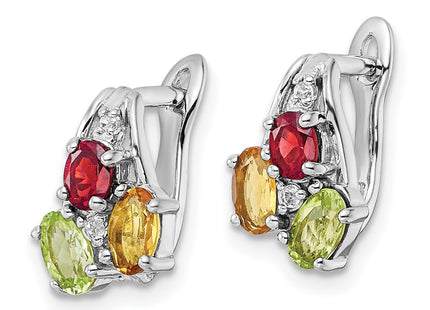 Sterling Silver Earrings Style QE16648RB - Classique Jewelry Inc.