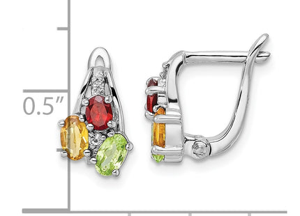 Sterling Silver Earrings Style QE16648RB - Classique Jewelry Inc.