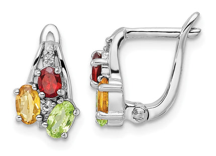 Sterling Silver Earrings Style QE16648RB - Classique Jewelry Inc.