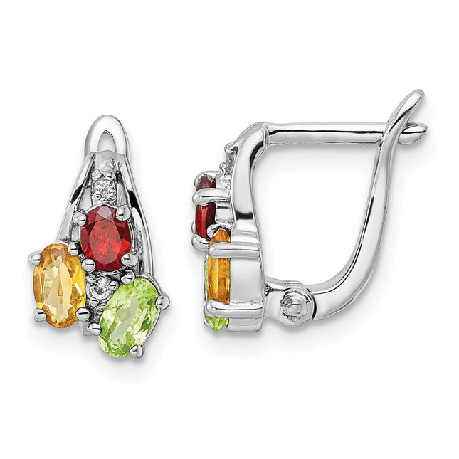 Sterling Silver Earrings Style QE16648RB - Classique Jewelry Inc.