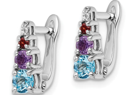 Sterling Silver Earrings Style QE16649RB - Classique Jewelry Inc.