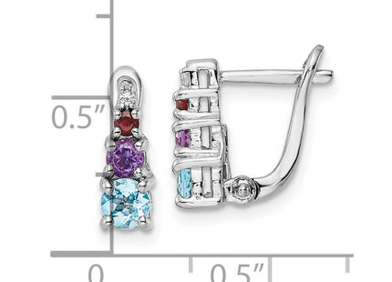 Sterling Silver Earrings Style QE16649RB - Classique Jewelry Inc.