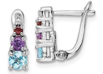 Sterling Silver Earrings Style QE16649RB - Classique Jewelry Inc.