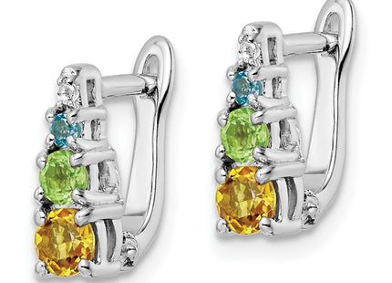 Sterling Silver Earrings Style QE16650RB - Classique Jewelry Inc.