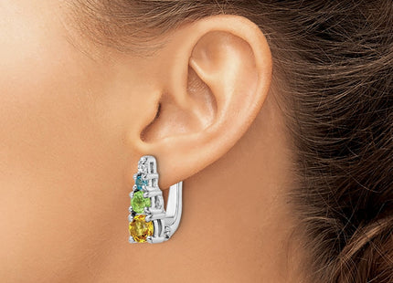 Sterling Silver Earrings Style QE16650RB - Classique Jewelry Inc.