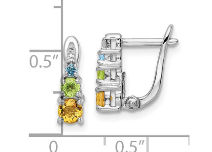 Sterling Silver Earrings Style QE16650RB - Classique Jewelry Inc.