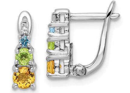 Sterling Silver Earrings Style QE16650RB - Classique Jewelry Inc.