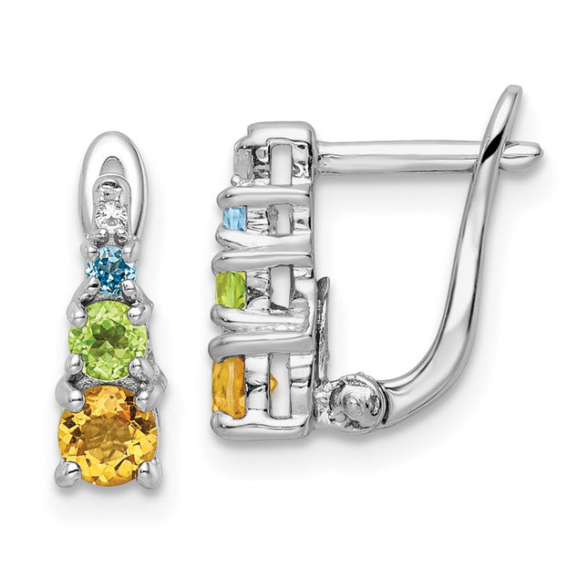 Sterling Silver Earrings Style QE16650RB - Classique Jewelry Inc.