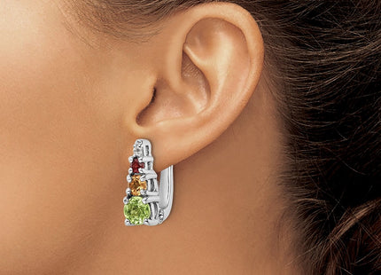 Sterling Silver Earrings Style QE16651RB - Classique Jewelry Inc.