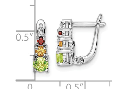 Sterling Silver Earrings Style QE16651RB - Classique Jewelry Inc.