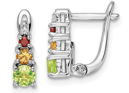 Sterling Silver Earrings Style QE16651RB - Classique Jewelry Inc.