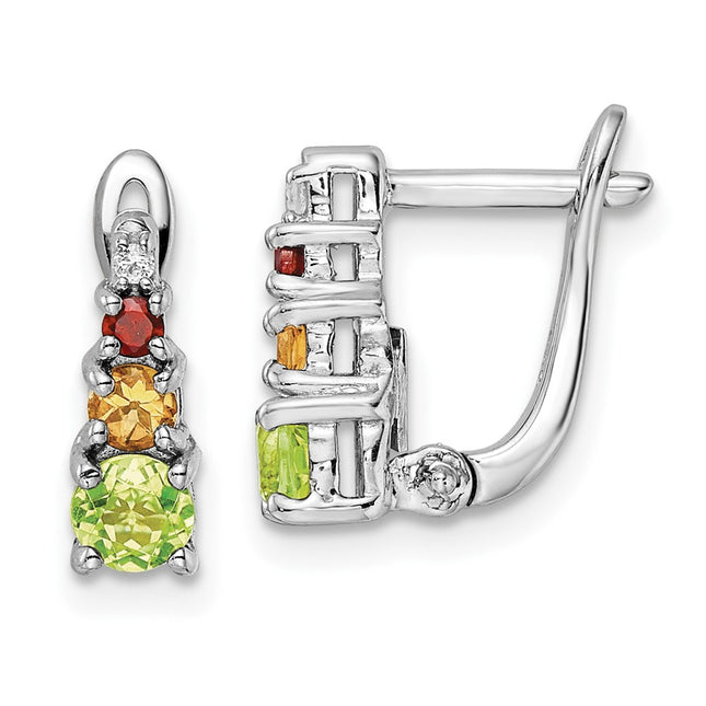 Sterling Silver Earrings Style QE16651RB - Classique Jewelry Inc.