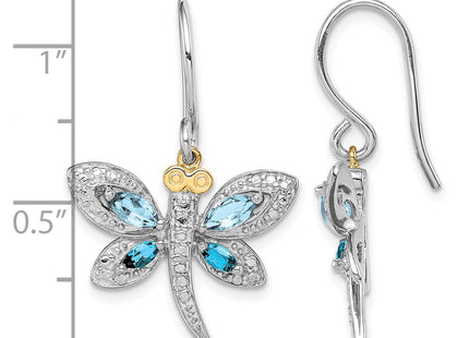 Sterling silver diamond dragonfly necklace, alternate view