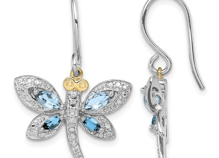 Sterling silver diamond dragonfly necklace