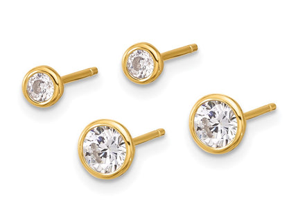 Sterling Silver Earrings Style QE16718GPSET - Classique Jewelry Inc.