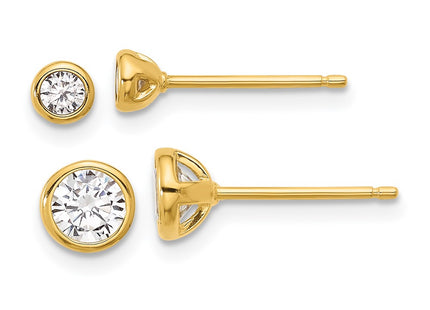 Sterling Silver Earrings Style QE16718GPSET - Classique Jewelry Inc.