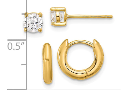 Sterling Silver Earrings Style QE16721GPSET - Classique Jewelry Inc.