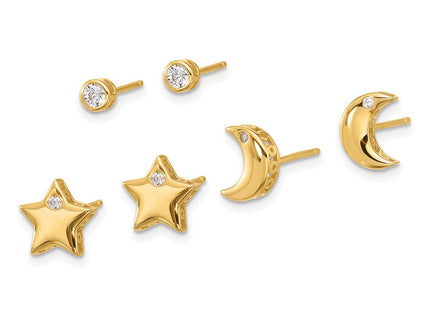 Sterling Silver Earrings Style QE16725GPSET - Classique Jewelry Inc.