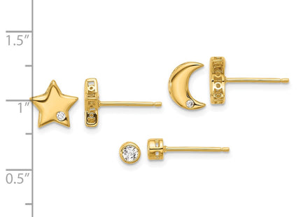 Sterling Silver Earrings Style QE16725GPSET - Classique Jewelry Inc.