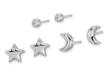 Sterling Silver Earrings Style QE16725SET - Classique Jewelry Inc.