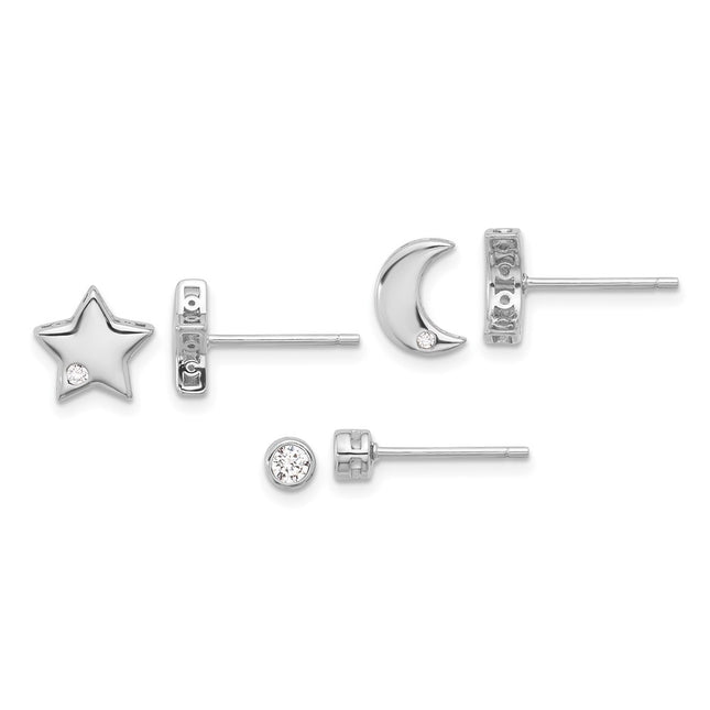 Sterling Silver Earrings Style QE16725SET - Classique Jewelry Inc.