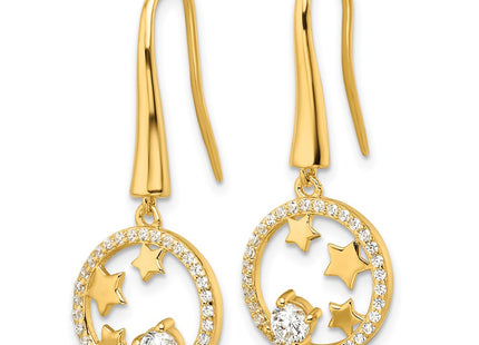SS/Gold Plated Earrings Style QE16736 - Classique Jewelry Inc.