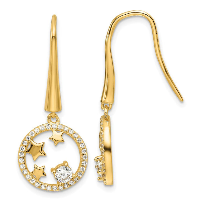 SS/Gold Plated Earrings Style QE16736 - Classique Jewelry Inc.