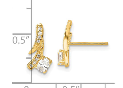 SS/Gold Plated Earrings Style QE16746 - Classique Jewelry Inc.