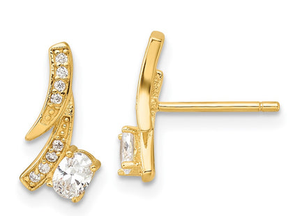 SS/Gold Plated Earrings Style QE16746 - Classique Jewelry Inc.