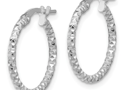 Sterling silver hoop earrings, alternate view