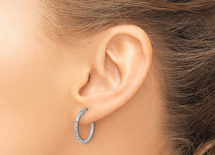 Sterling silver hoop earrings, another view