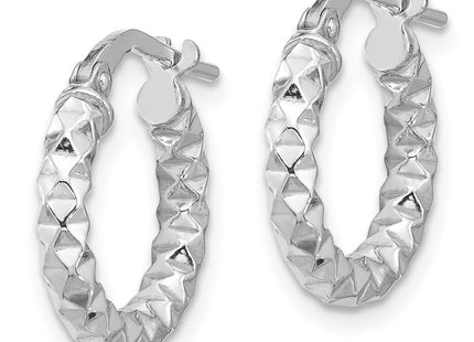 Sterling silver hoop earrings, alternate view