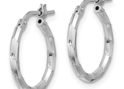 Sterling silver hoop earrings, alternate view