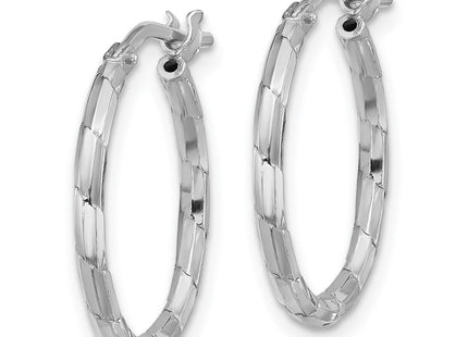 Sterling silver hoop earrings, alternate view