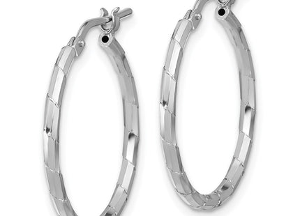 Sterling silver hoop earrings, alternate view