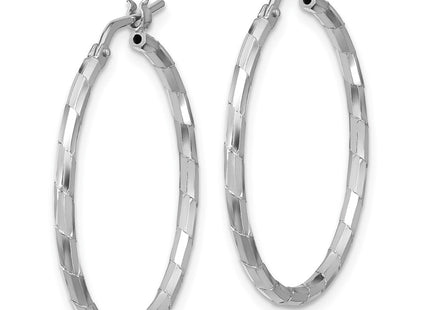 Sterling silver hoop earrings, alternate view