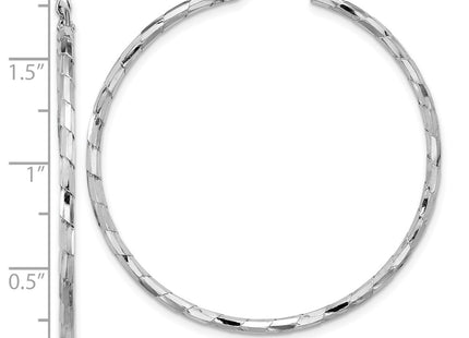 Sterling silver hoop earrings, further view