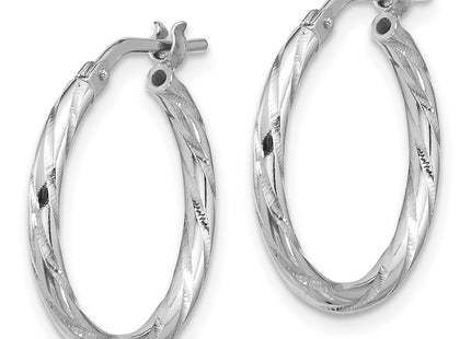 Sterling silver hoop earrings, alternate view