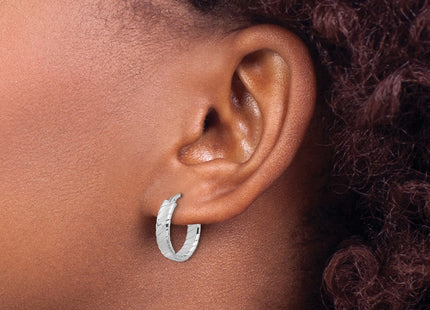 Sterling silver hoop earrings, another view