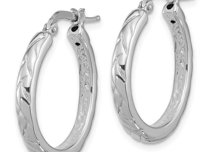 Sterling silver hoop earrings, alternate view