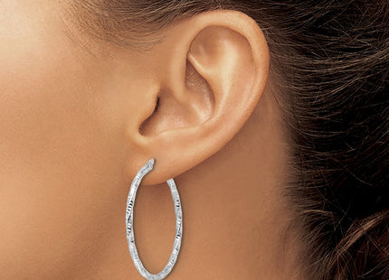 Sterling silver hoop earrings, another view